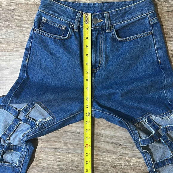 LF Carman Cage Ripped Jeans Size 24 - Picture 5 of 8